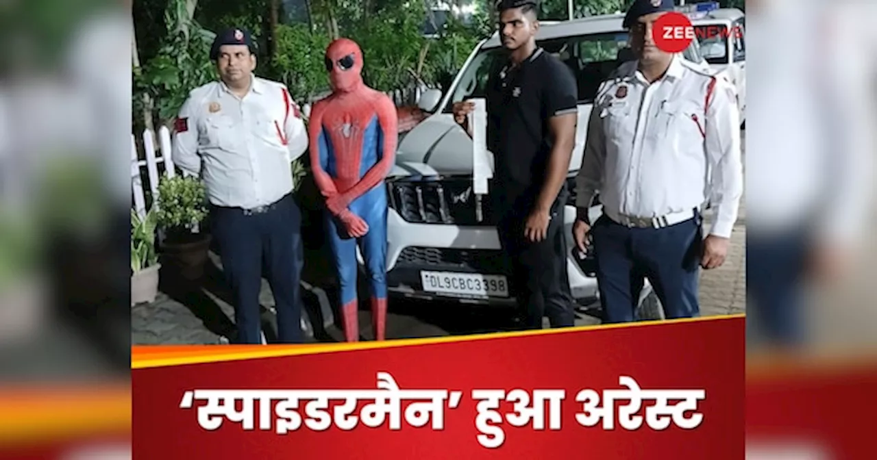 सड़क पर लुपुर-लुपुर कर रहा था स्पाइरमैन, पुलिस बोली- इधर आओ, तमीज सिखाता हूं...