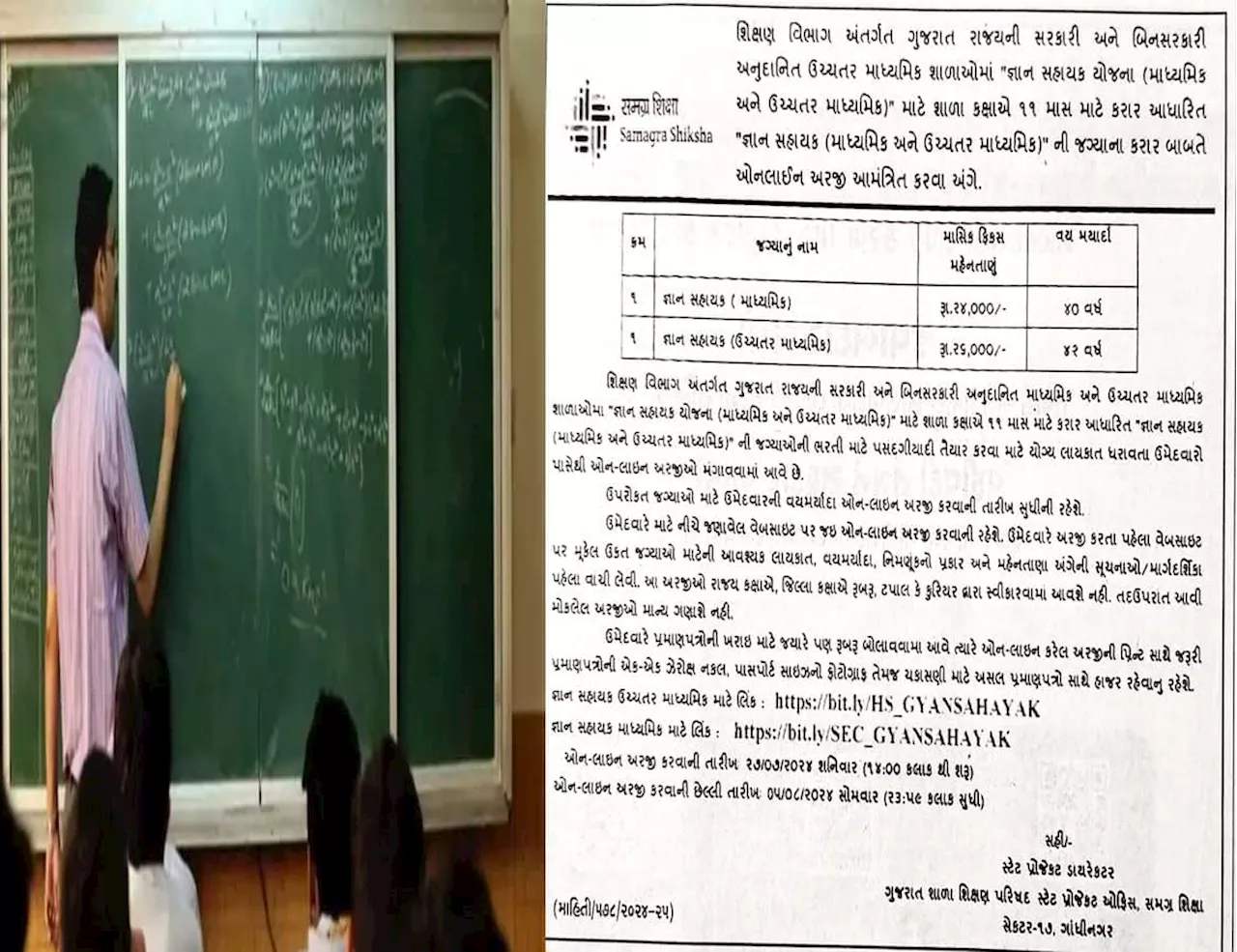 શિક્ષકોની ભરતી અંગે મોટા સમાચાર! આવી ગઈ ગુજરાત સરકારની નવી જાહેરાત