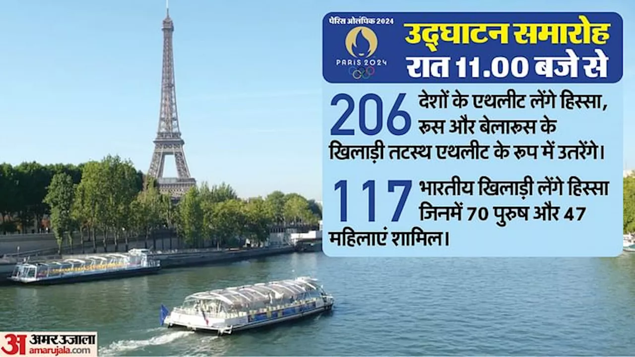 Paris Olympics: सीन नदी पर अनूठे अंदाज में होगा उद्घाटन समारोह, छह किलोमीटर तक नावों में परेड करेंगे खिलाड़ी