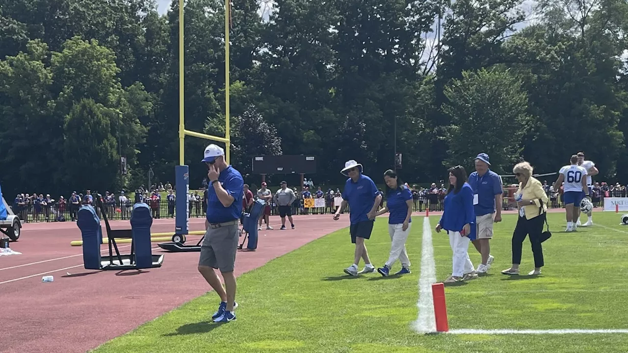 Bills co-owner Kim Pegula breaks team huddle in latest sign of her recovery from cardiac arrest