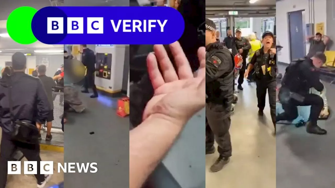 BBC Verify analyses Manchester Airport incident footage