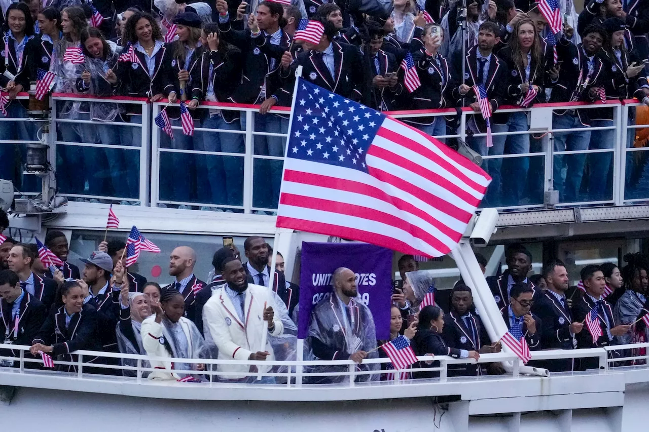 LeBron James is flagbearer for Team USA as Paris Olympics begin: ‘Rain can’t stop us’