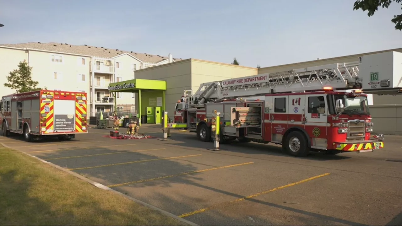 Fire outside Shawnessy Value Village sends smoke billowing into store