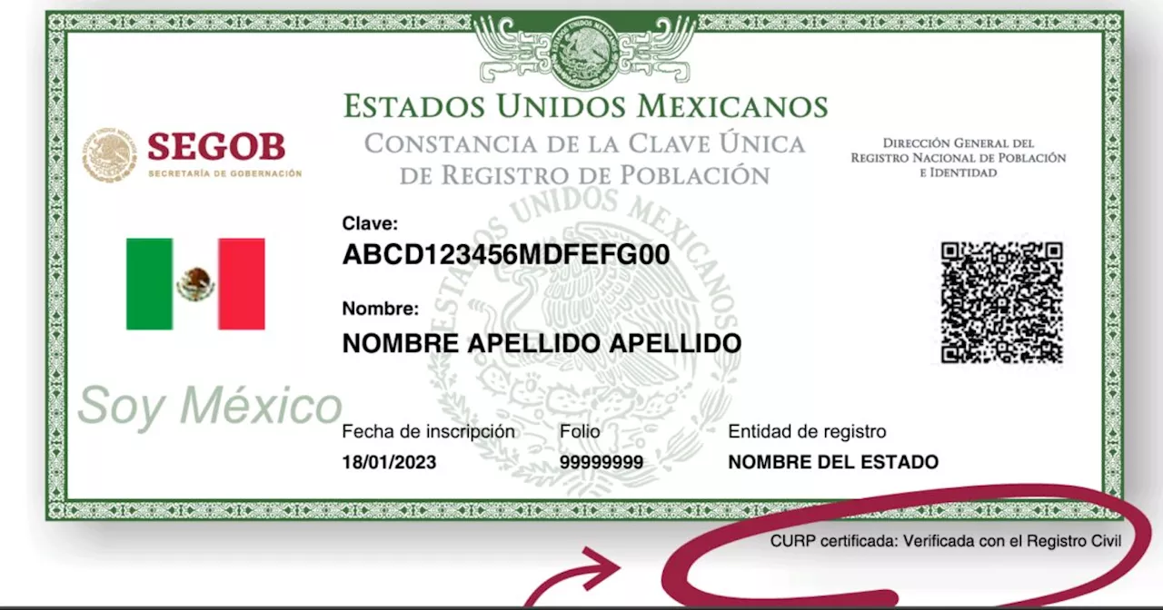 ¿Qué hacer si mi CURP no está certificada?