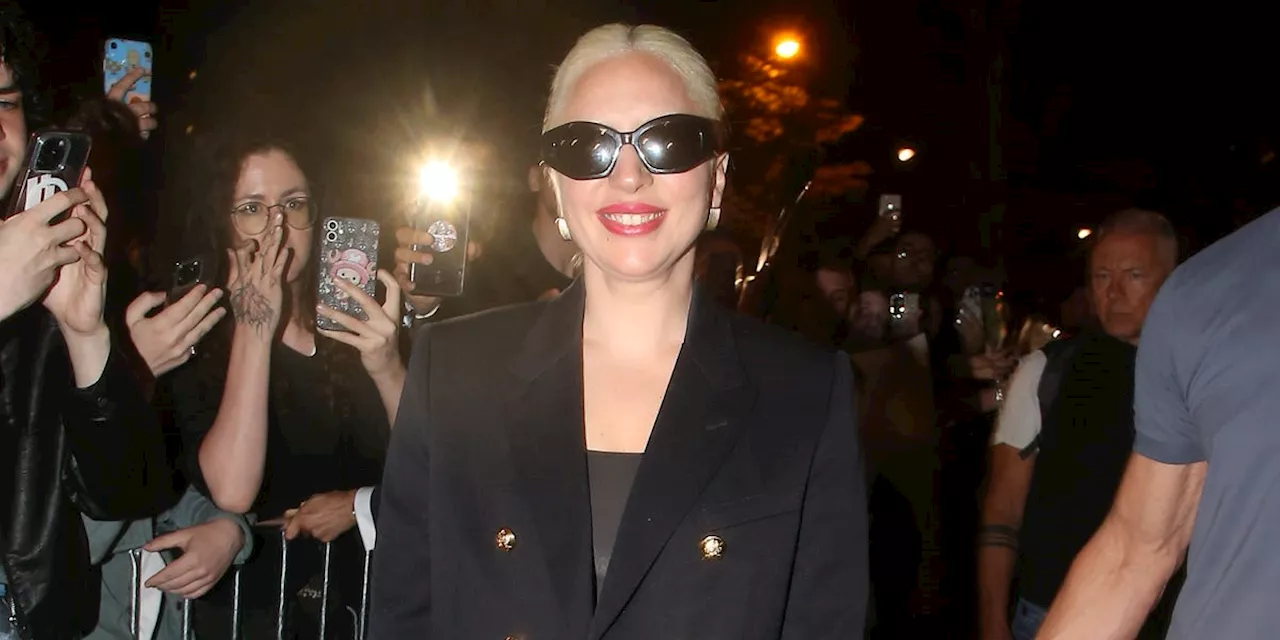 Lady Gaga Added a Very Lady Gaga Touch to the Average Parisian Uniform