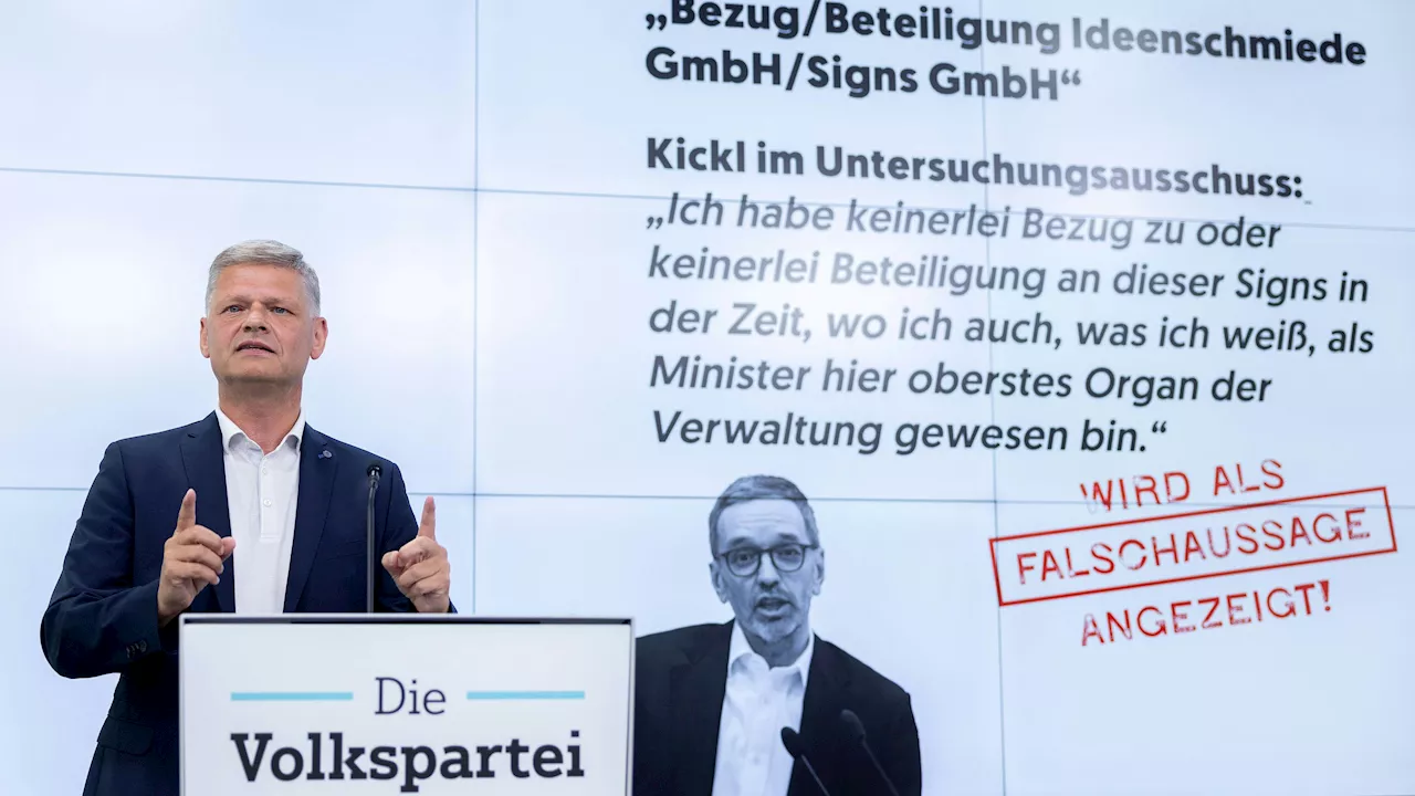 Vorwürfe nach U-Ausschuss - 'Mehrfache Falschaussage' – ÖVP zeigt Herbert Kickl an