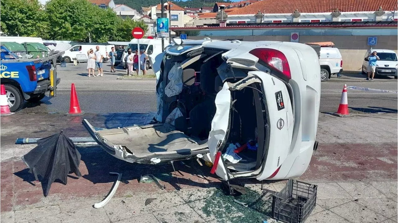 Muere un joven al coche chocar contra un coche que huía de la Policía en Cangas