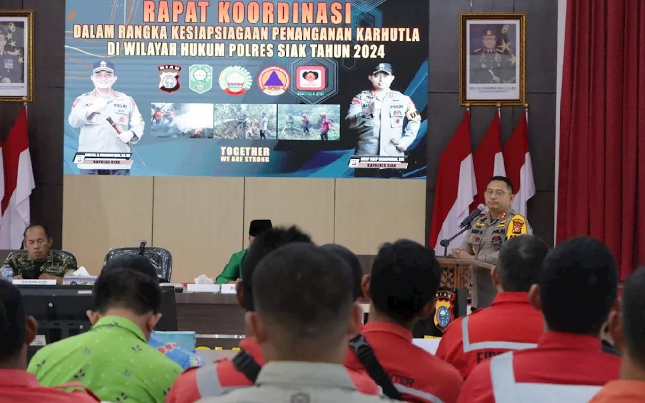 Polres Siak Gelar Rakor Lintas Sektoral Siaga Karhutla, AKBP Asep: Together We Are Strong!