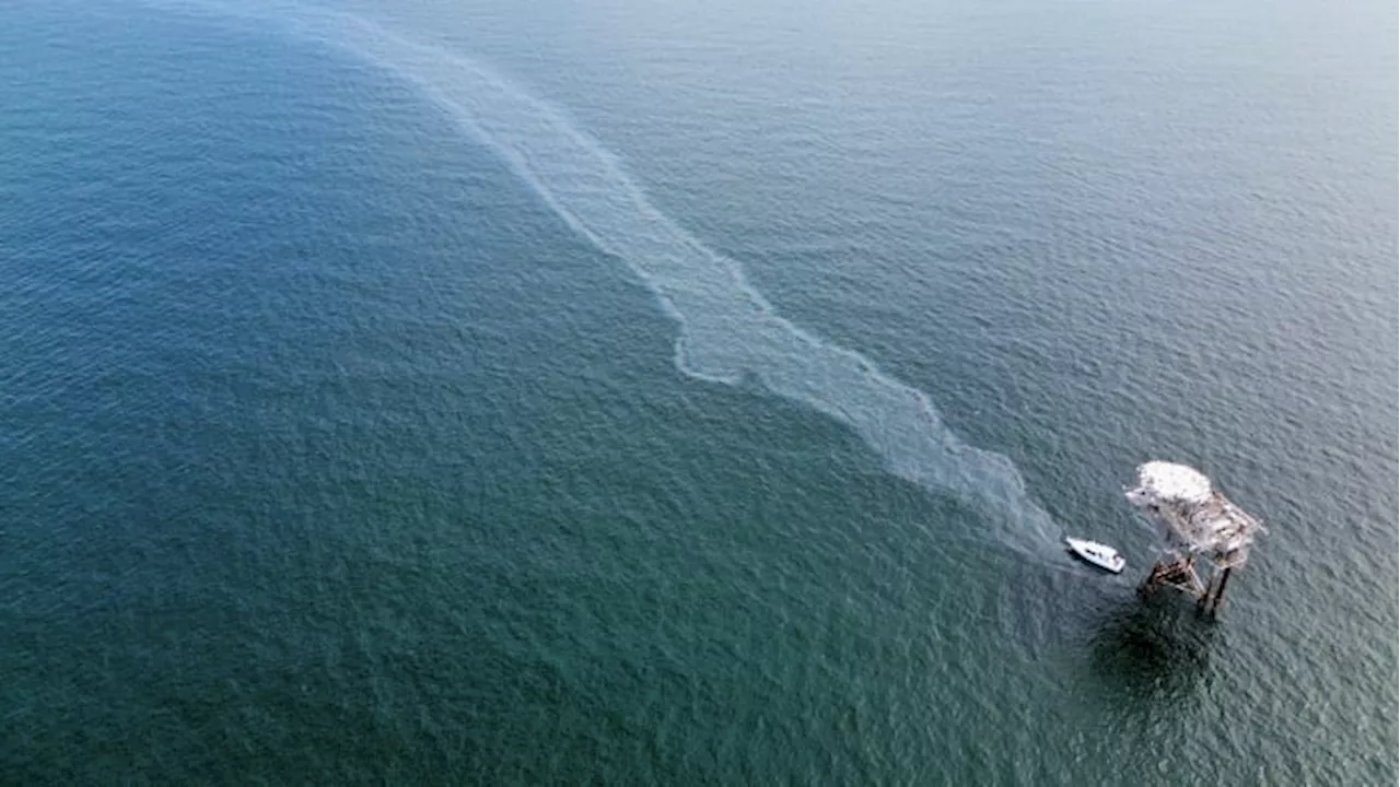 Who owns rig that’s spilling natural gas condensate into Gulf of Mexico near Galveston?