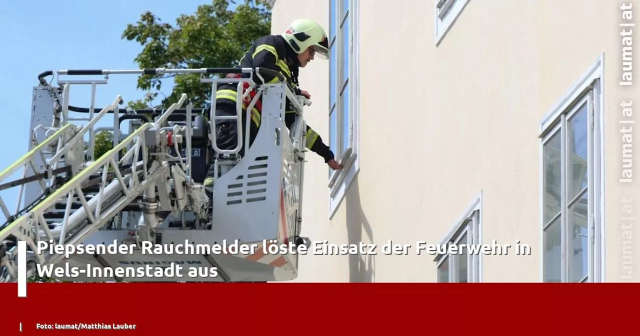 Piepsender Rauchmelder löste Einsatz der Feuerwehr in Wels-Innenstadt aus