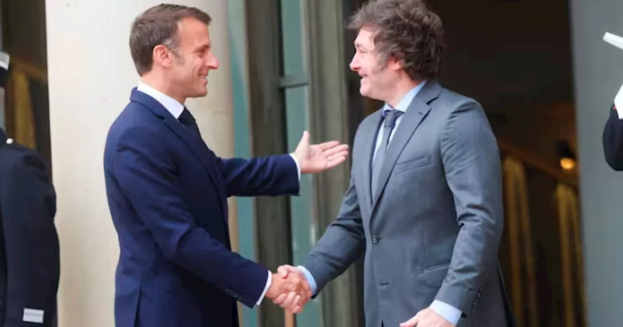 Milei se reunió con Macron en París, tras la tensión con Villarruel