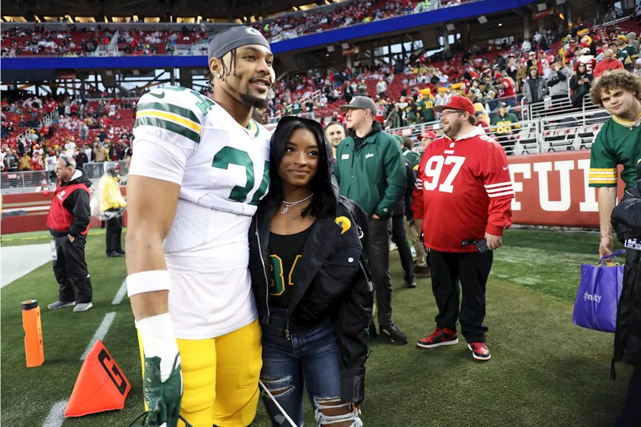 Bears safety Owens takes break from camp to support wife Simone Biles at Olympics