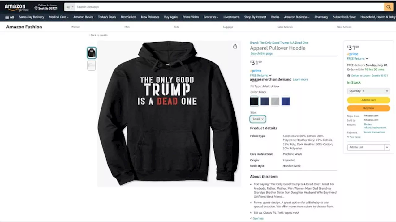 Rantz: Amazon sold shirts, sweaters promoting ‘The only good Trump is a dead one’