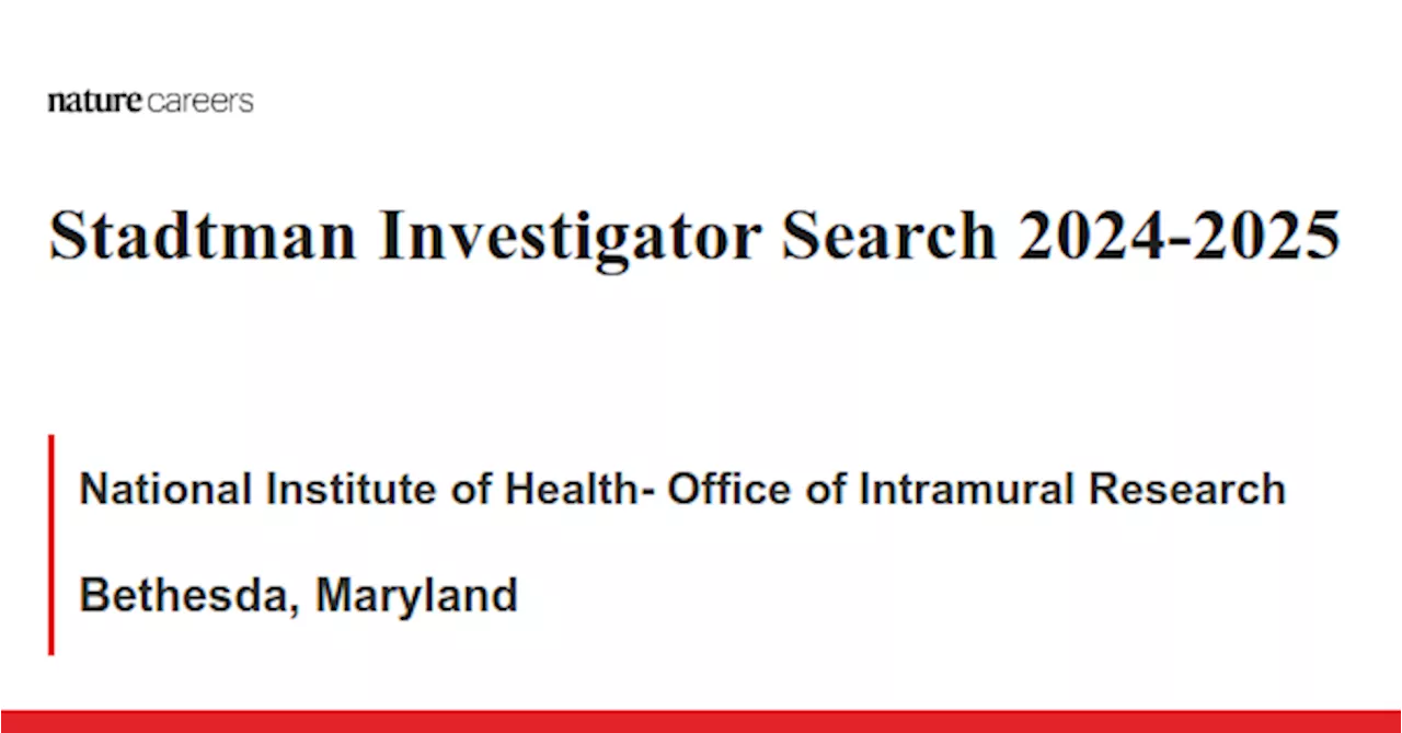 Bethesda, Maryland job with National Institute of Health- Office of Intramural Research