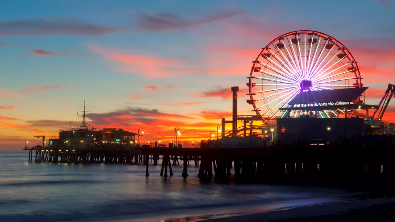 Inspiring Olympic odes are shimmering nightly at the Pacific Wheel