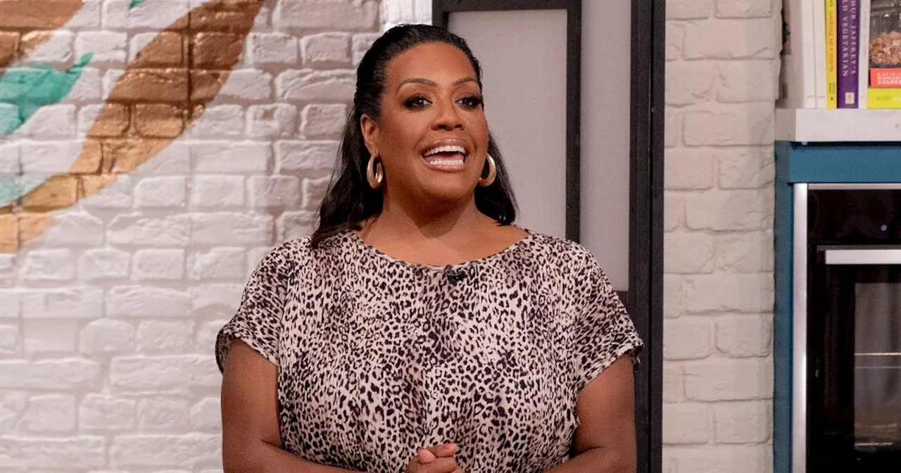 Alison Hammond continues to showcase weight loss in chic black and white dress