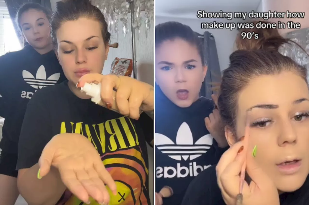 Gen Z Girl Horrified as Mom Shows Her How Makeup Was Applied in the 90s