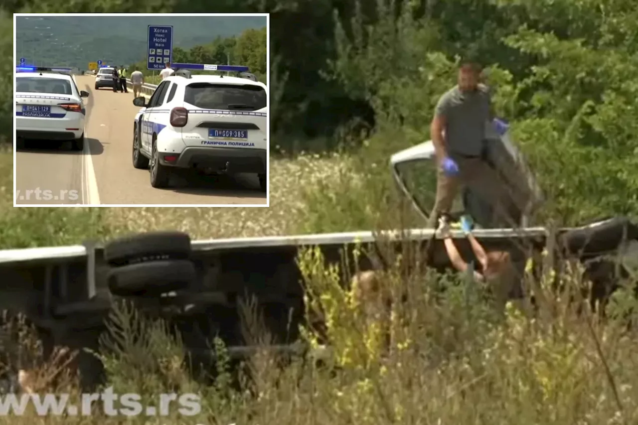 Dozens injured after van packed with 50 migrants disastrously overturns in Serbia