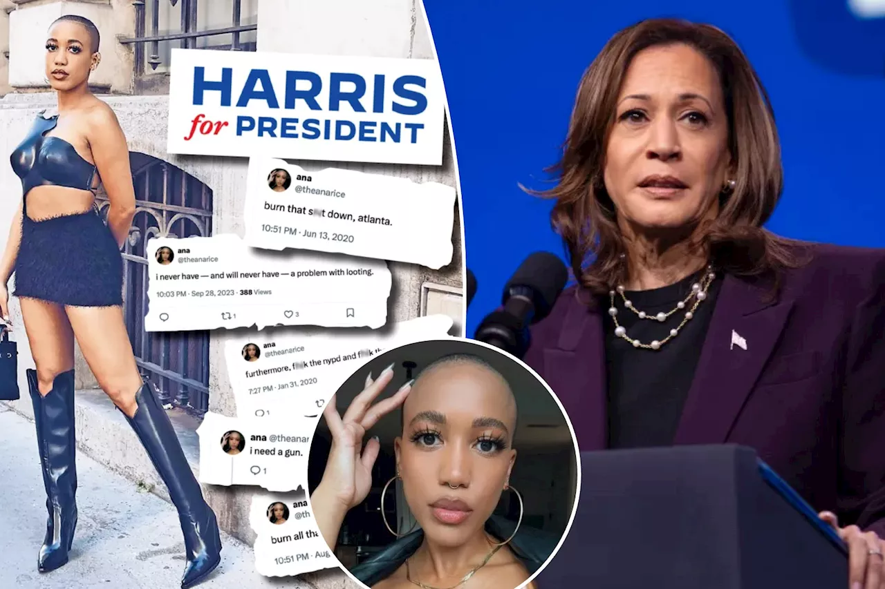 Kamala Harris' graphic designer Ana Rice has history of calling for arson, political violence