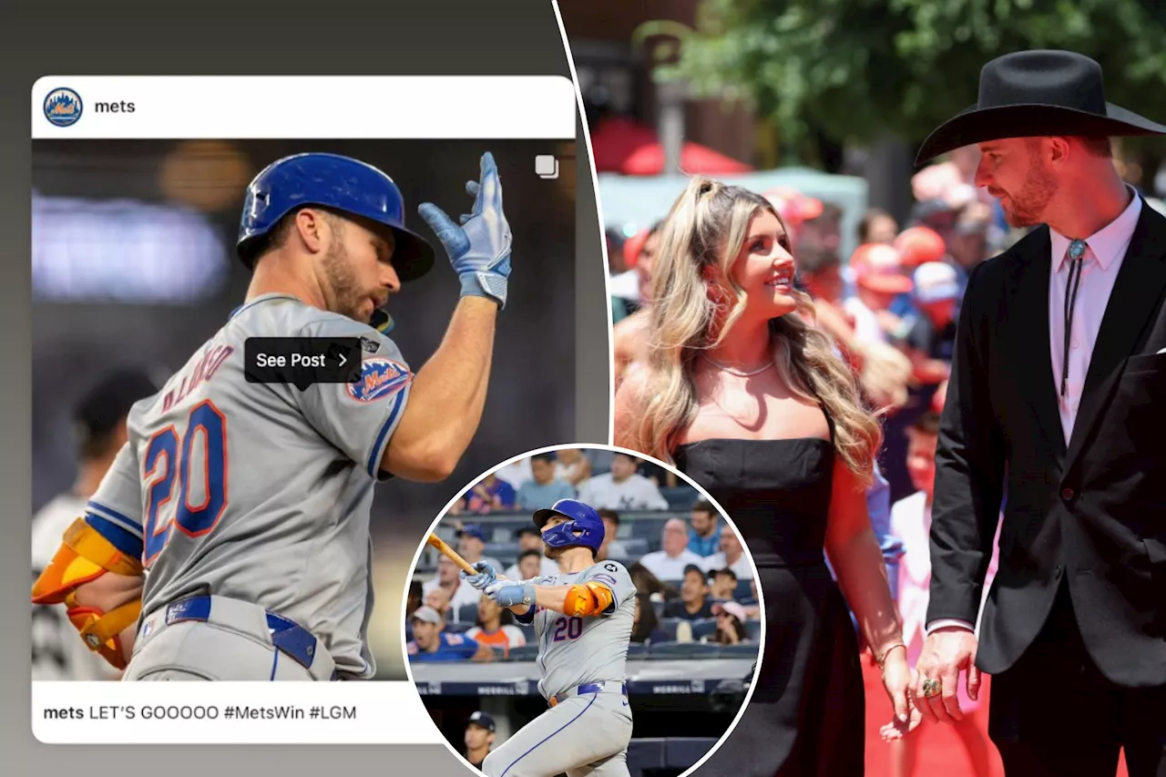 Pete Alonso’s wife celebrates Mets’ sweep over Yankees in Subway Series