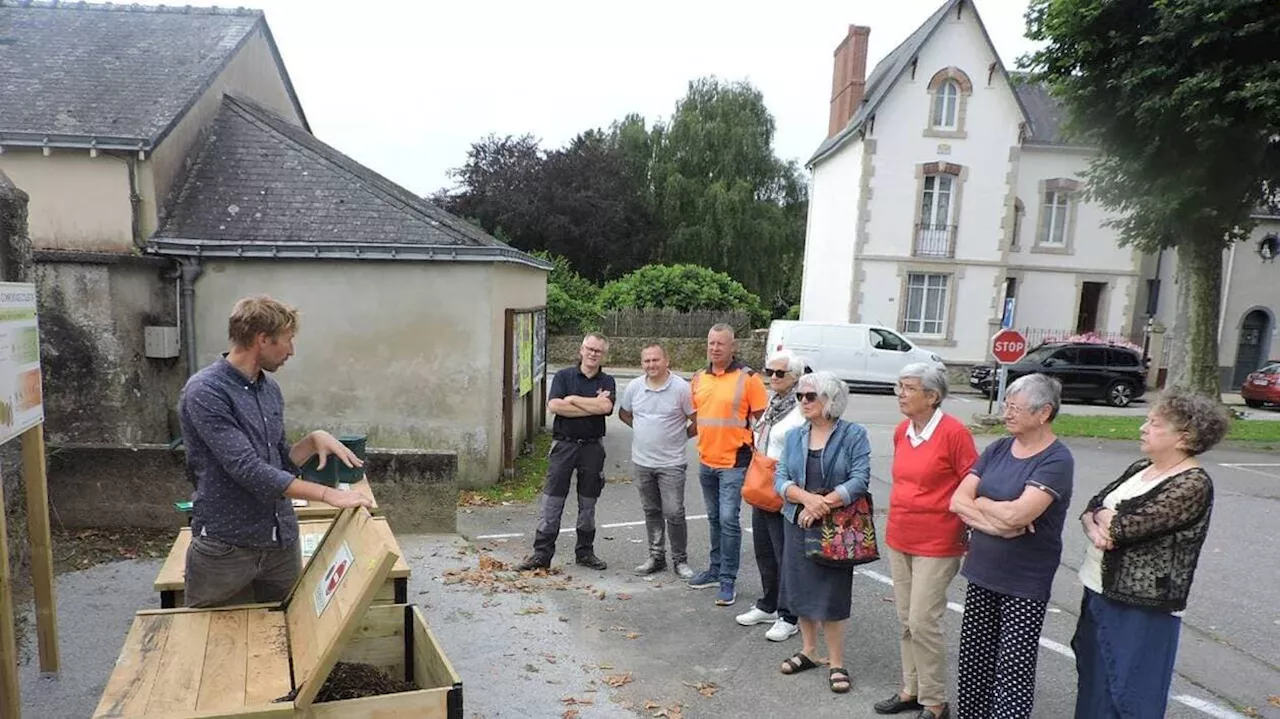 À La Roche-Bernard, le site de compostage partagé, situé place du Dôme, inauguré