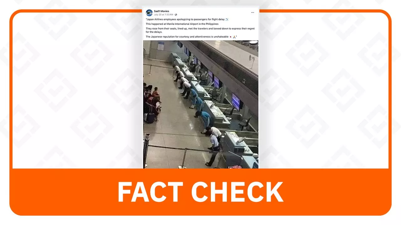 FACT CHECK: Photo of airport staff ‘apologizing’ for flight delays falsely linked to IT outage