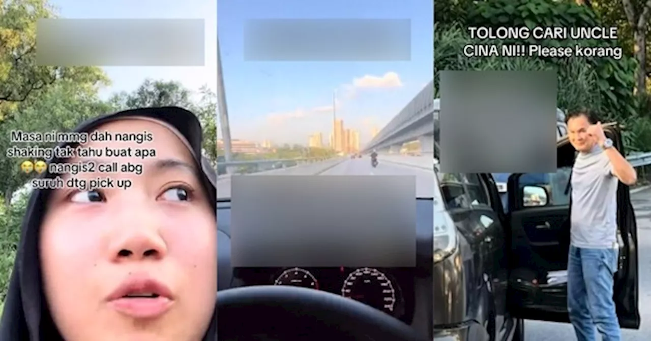 Gadis Minta Netizen Guna 'Kuasa' Viral, Carikan Uncle Cina Yang Tolong Masa Kereta Rosak