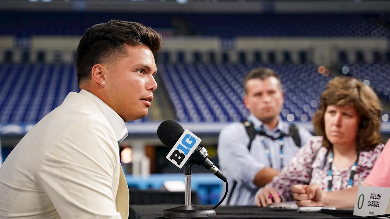 Oregon Football's Dillon Gabriel Makes Strong Impression at Big Ten Media Day