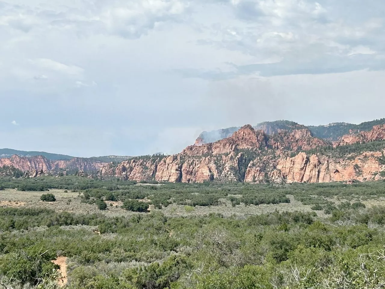 Firefighters battling blaze in Zion National Park