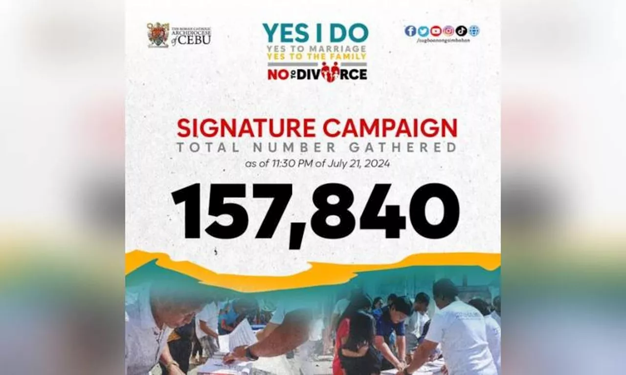 Over 150,000 sign Cebu archdiocese anti-divorce signature drive