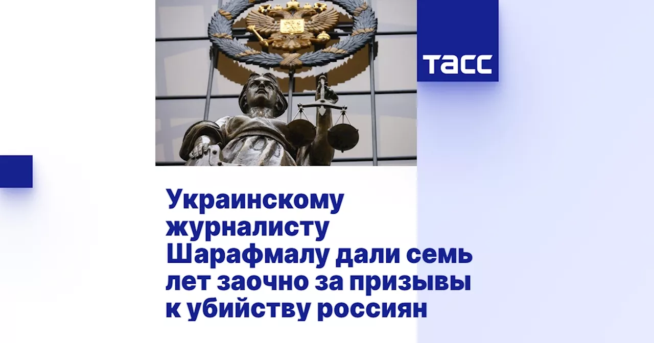 Украинскому журналисту Шарафмалу дали семь лет заочно за призывы к убийству россиян