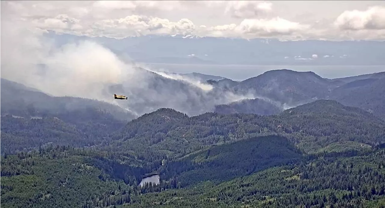 Sooke-area wildfire grows to 188 hectares, but 'trending away' from town