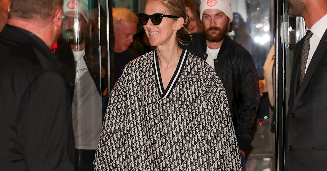 Celine Dion Gives the Logomania Trend an Olympic-Size Twist