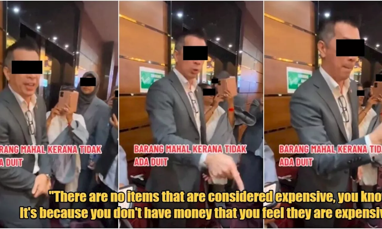 Malaysian Bashed for Saying People Feel Things are Expensive Because 'they have no money'