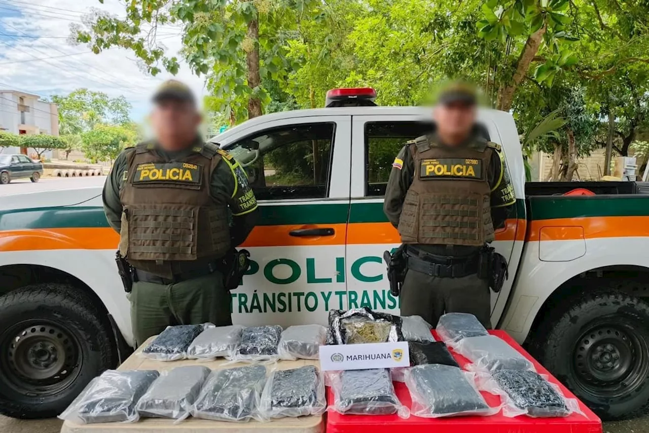 Incautan 15 kilos de marihuana tipo ‘creepy’ en vía del departamento de Córdoba