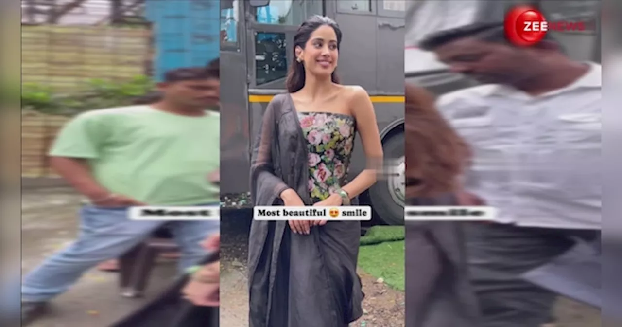 फ्लोरल प्रिंट वाली डिजाइनर ड्रेस में Janhvi Kapoor ने बिखेरा जलवा, क्यूट सी स्माइल देख दिल हार बैठे फैंस