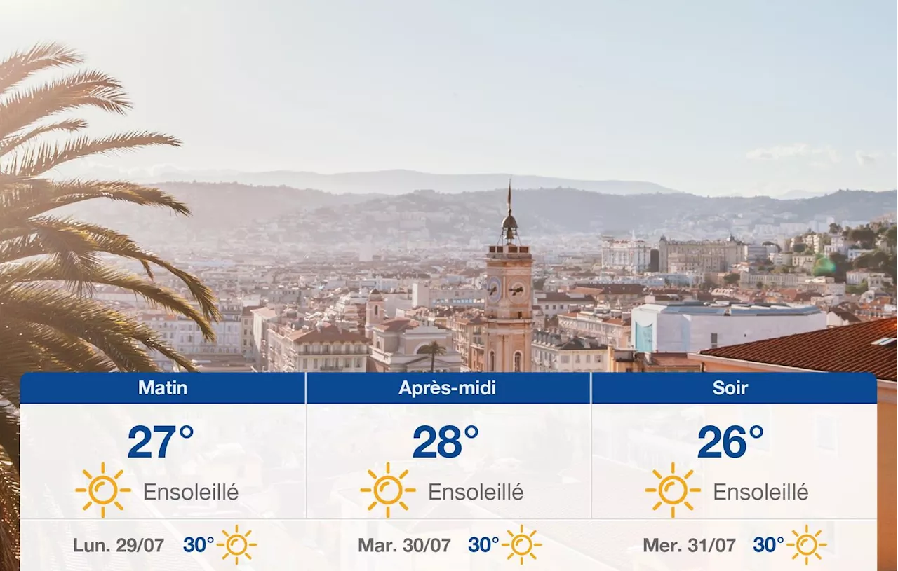 Météo Nice: prévisions du dimanche 28 juillet 2024