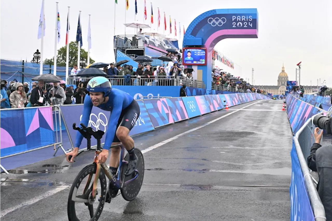 Ganna argento nella Crono, è prima medaglia Italia