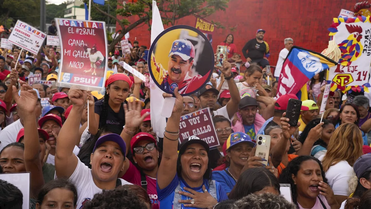 AP PHOTOS: Venezuelans rally ahead of election many see as biggest threat yet for President Maduro