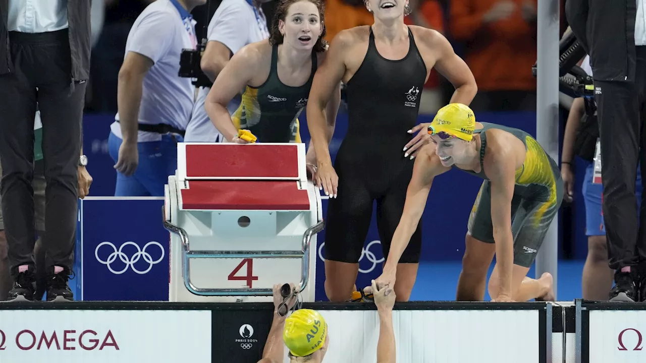 Australian women off to a dominant start in their Olympic swimming rivalry with the US