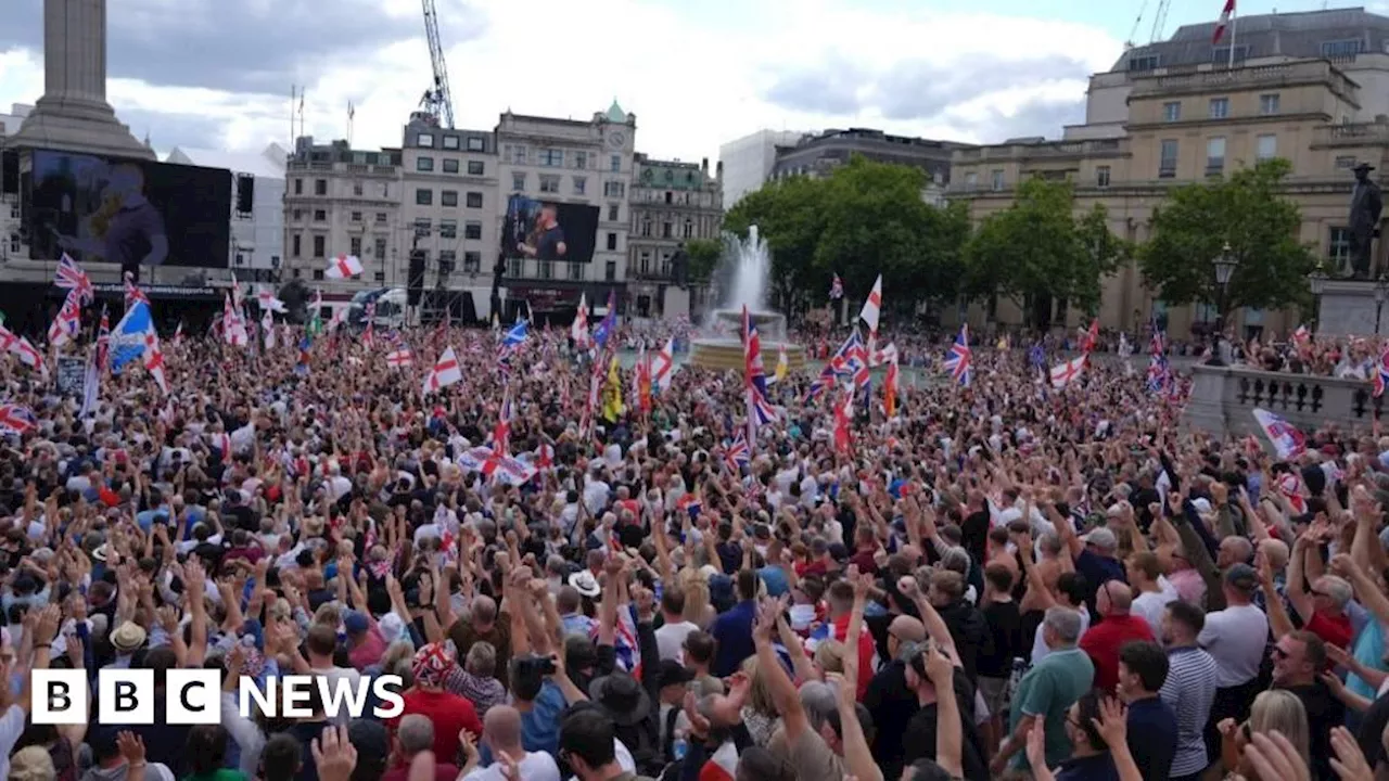 Thousands join Tommy Robinson march in London