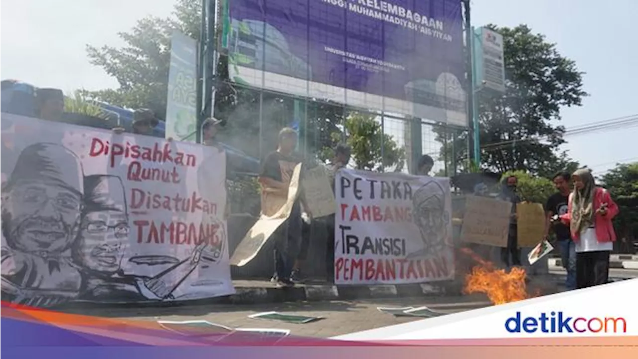 Rapat Muhammadiyah Bahas soal Tambang Diwarnai Aksi Demo-Bakar KTA