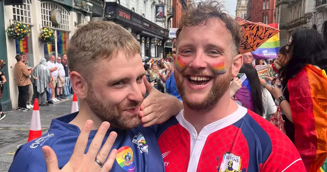 Couple get engaged at city's Pride celebrations on special date