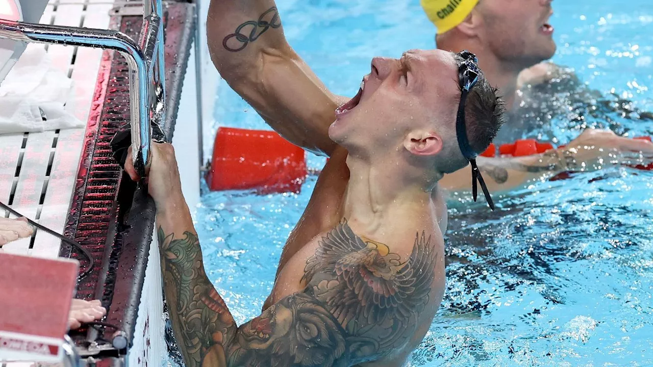 Caeleb Dressel wins 8th career gold as U.S. wins 4x100 swimming relay