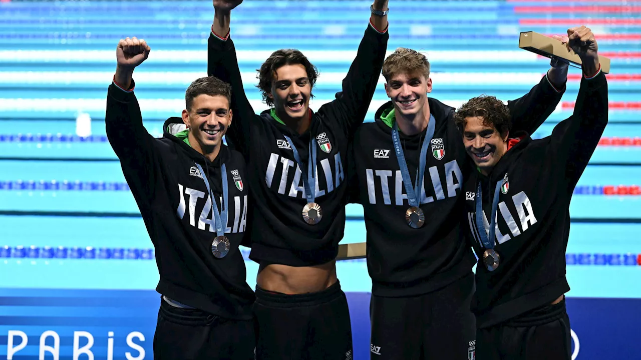  Italia bronzo nella 4x100 stile libero maschile! Oro Stati Uniti e argento Australia