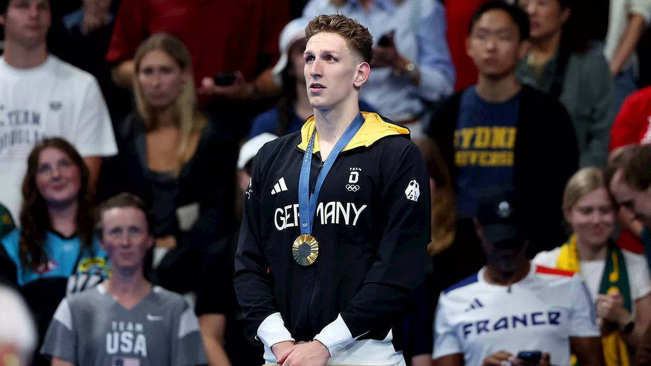 Germany's Lukas Maertens wins Olympic gold in men's 400-meter freestyle