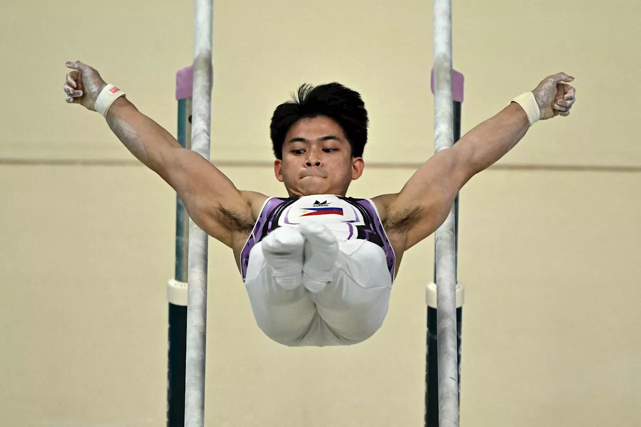 Carlos Yulo sizzles in floor, vault to kick off Paris Olympics bid