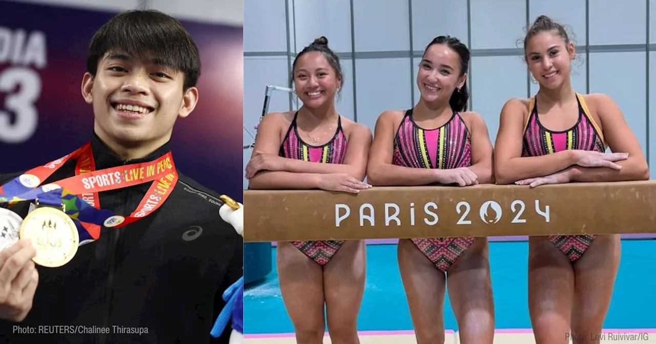 PH gymnasts Carlos Yulo, Emma Malabuyo, Aleah Finnegan, Levi Ruivivar at the 2024 Paris Olympics