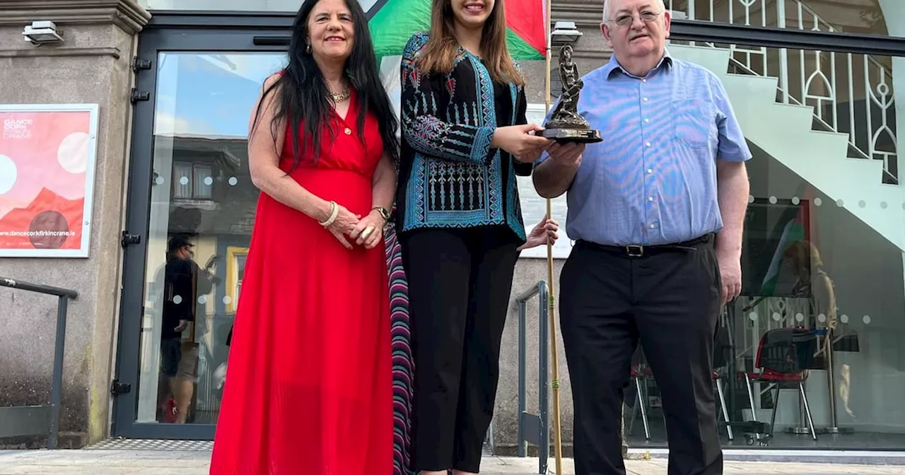 Palestinian people receive Mother Jones award in Cork in recognition of ‘resilience’