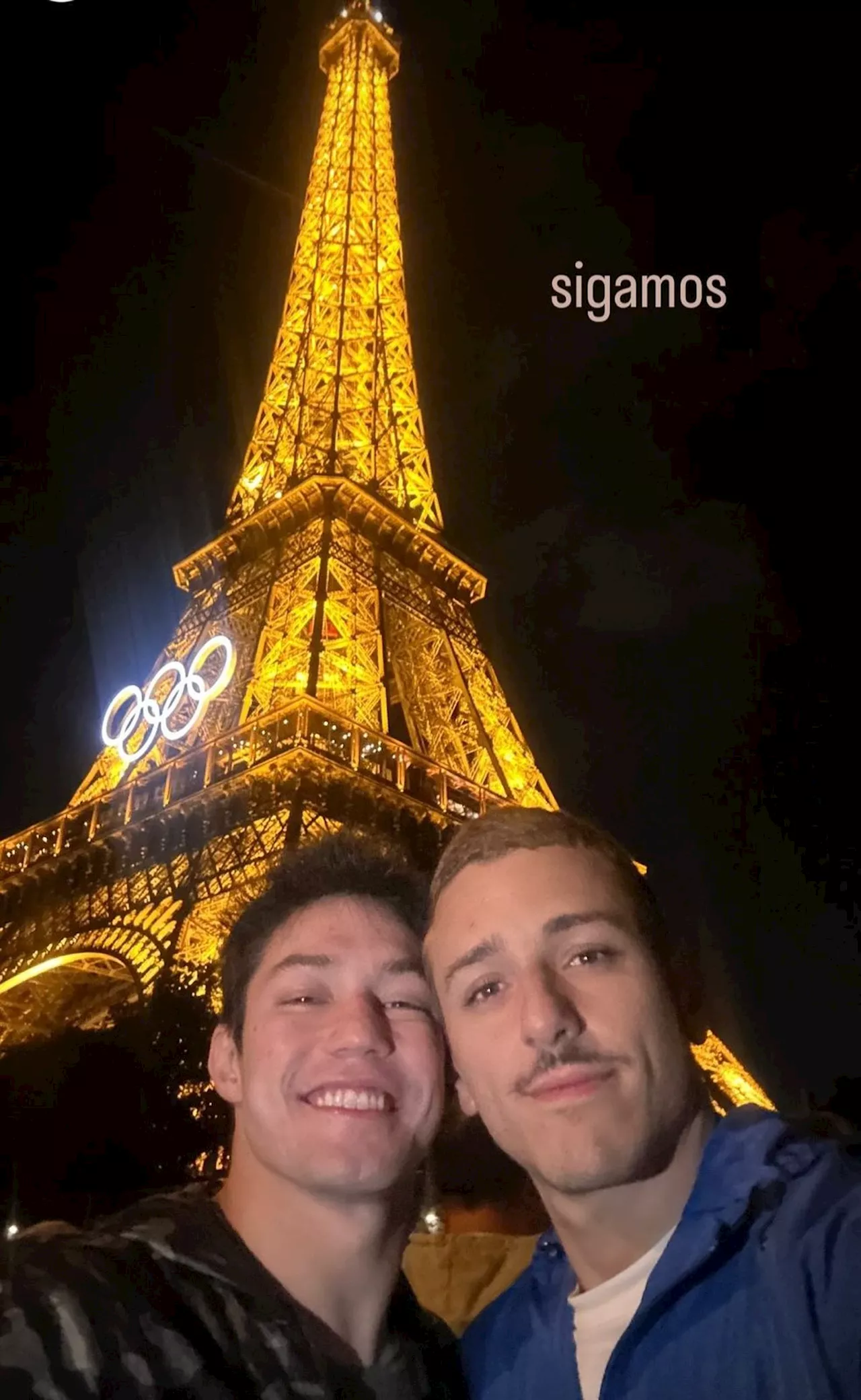 Arthur Nory ganha apoio do namorado em Paris após ser eliminado das Olimpíadas